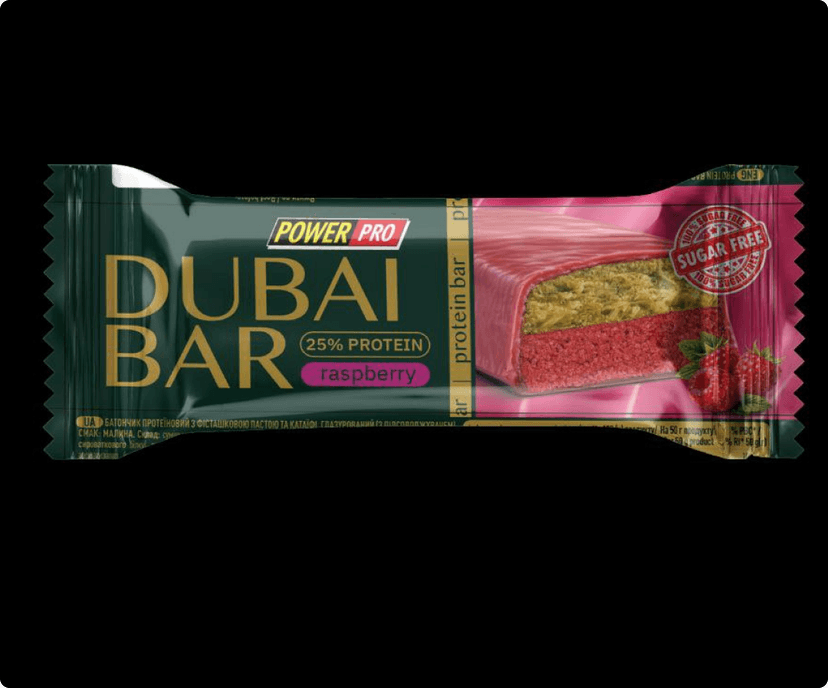 Proteínová tyčinka s pistáciovou pastou a kataifi, malina 50 g